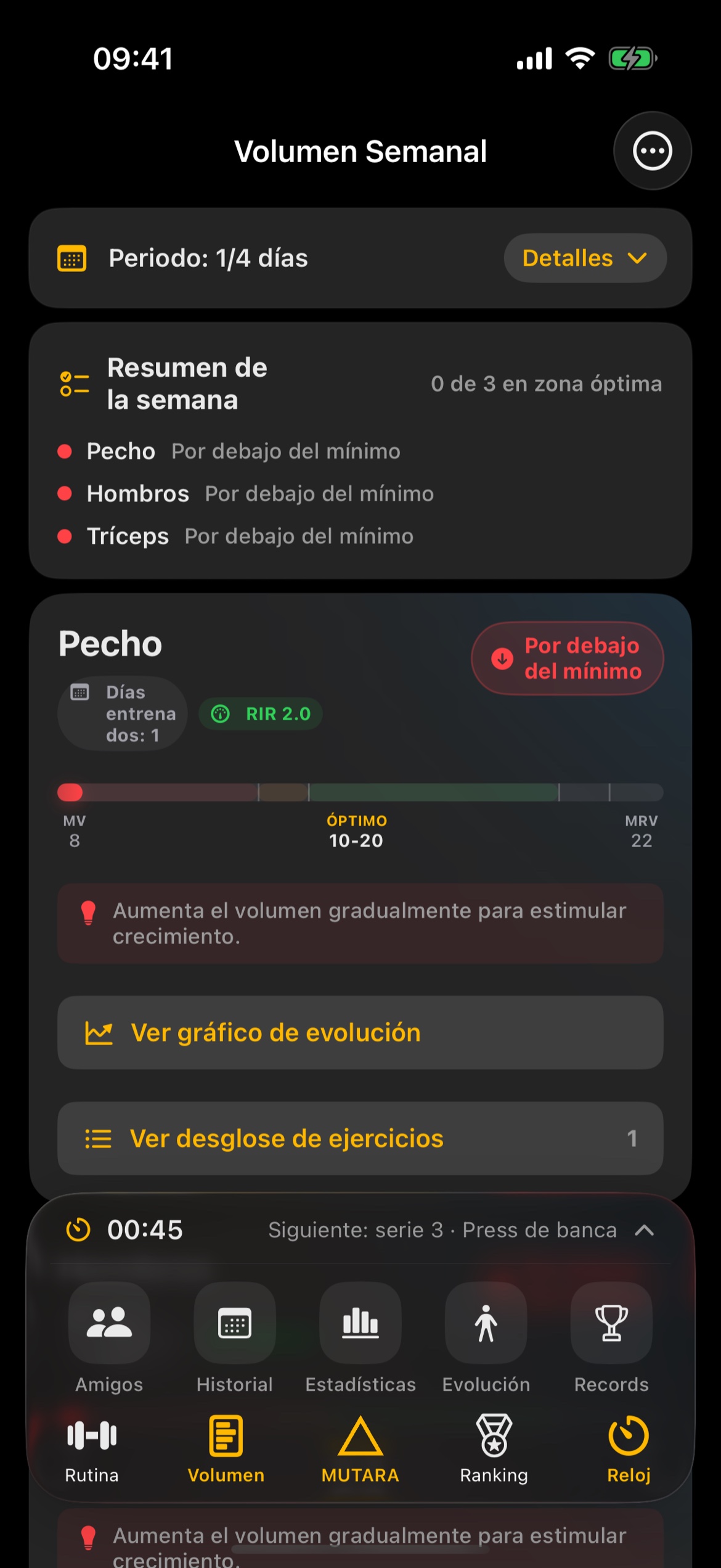 Menú rápido